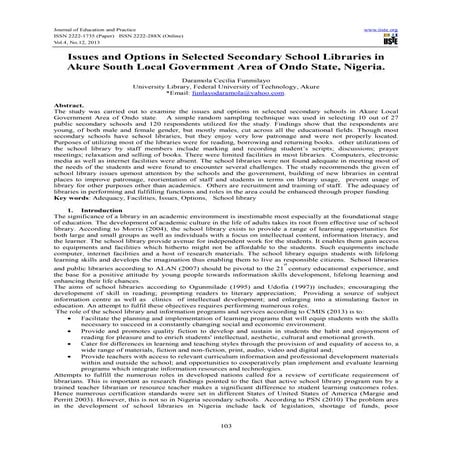 The role of library in educational development | PDF