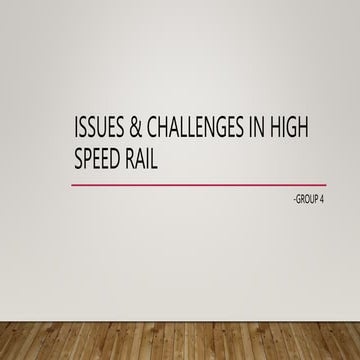 High speed rails in india ppt | PPTX