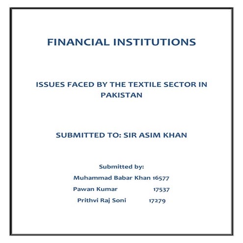 Textile Industry Of Pakistan