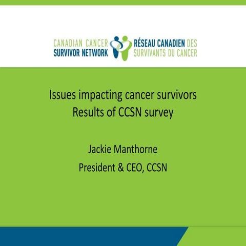 CAPO 2014 Presentation: Issues Impacting Cancer Survivors