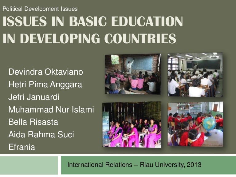 Issues in basic education in developing countries (Pemasalahan Pendi…