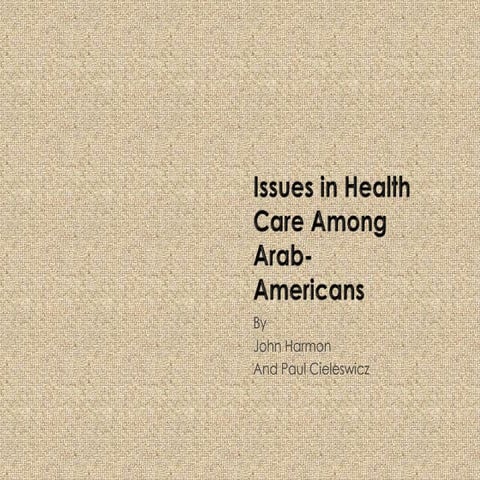 Issues in health care among middle easterners