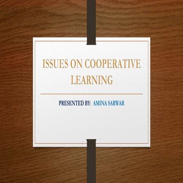 Presentation on cooperative learning | PPT