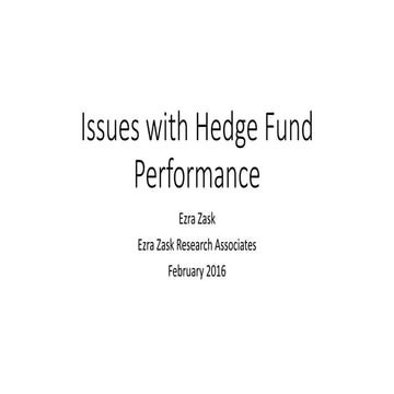Issues with hedge fund performance | PPTX