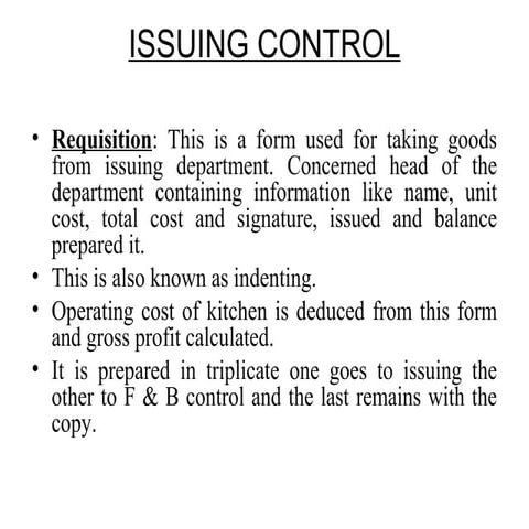 ISSUANCE CONTROL | PPTX