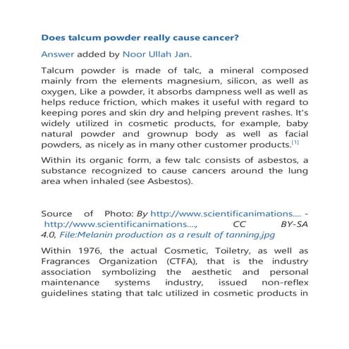 Talcum Powder Cancer | PDF