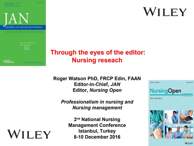 Through the eyes of the editor: nursing research