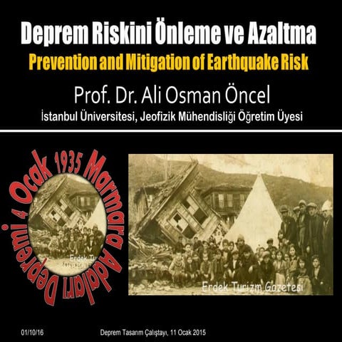 Deprem Riskini Önleme ve Azaltma