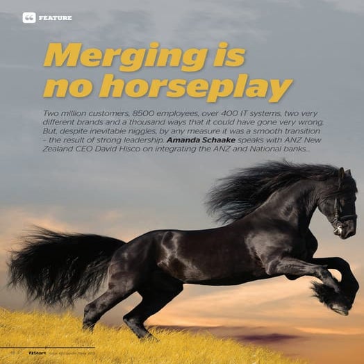 iStart - ANZ bank merger is no horseplay