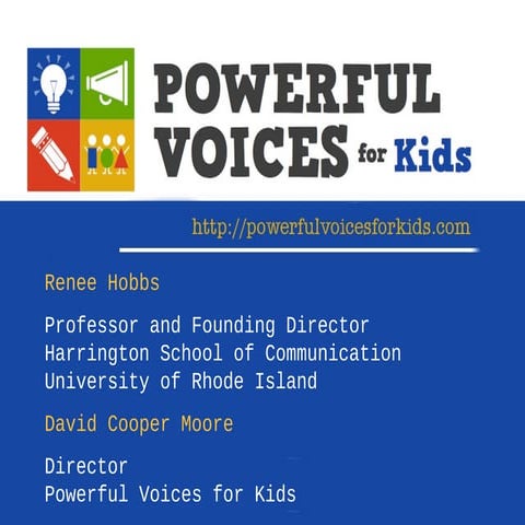 Powerful Voices for Kids: Digital and Media Literacy in K-2