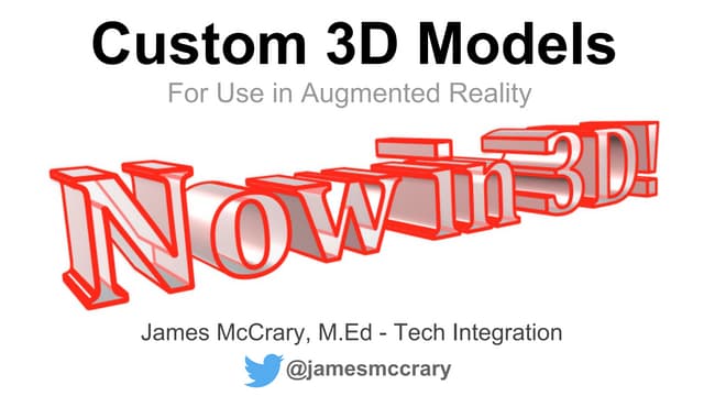 ISTE 2016 - Custom 3D for AR
