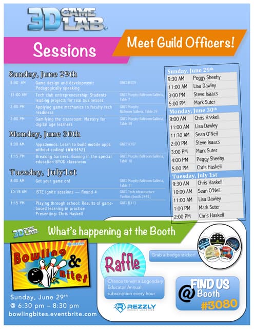 ISTE 2014: 3D GameLab Info