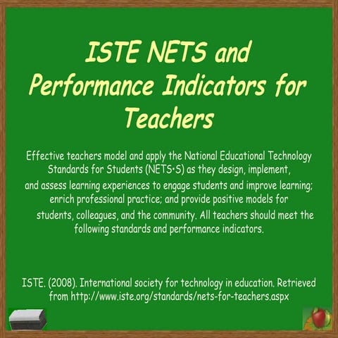 Iste nets and performance indicators for teachers