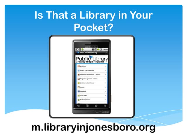 Is That a Library In Your Pocket?