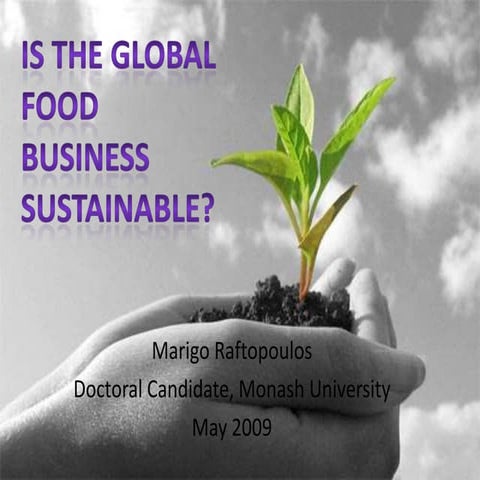 Is The Global Food Industry Sustainable?