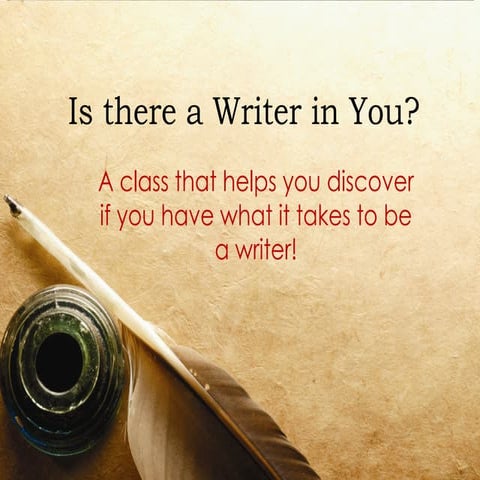 Is there a writer in you intro course