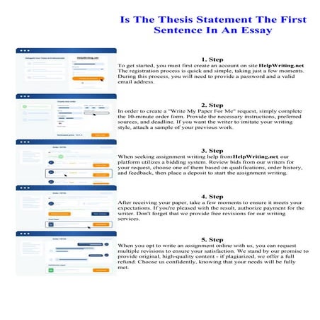 Is The Thesis Statement The First Sentence In An Essay | PDF