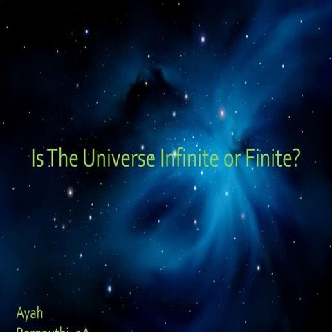 Is the universe infinite or does it simply expand !