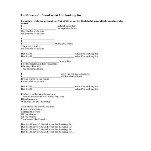 I still haven't found what i'm looking for