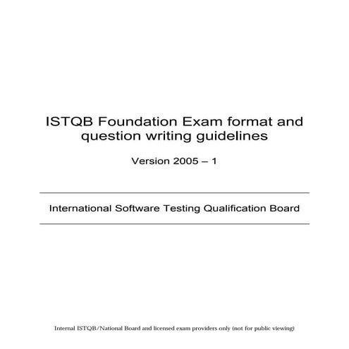 Istqb exam guidelines