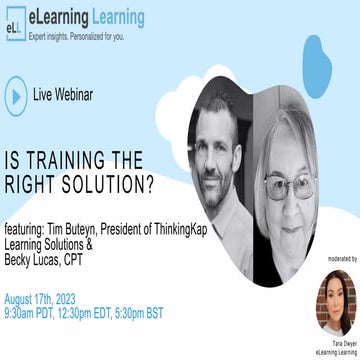 Is Training the Right Solution?