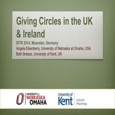 Giving Circles in the UK & Ireland (ISTR)