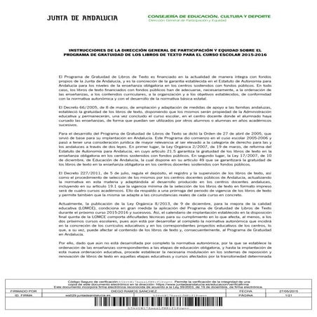 Instrucciones gratuidad libros de texto 2015 2016