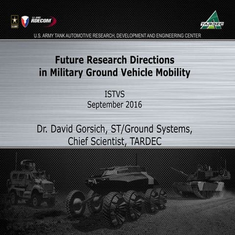 Future Research Directions in Military Ground Vehicle Mobility