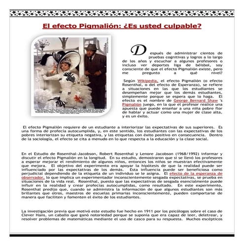 EFECTO PIGMALION 