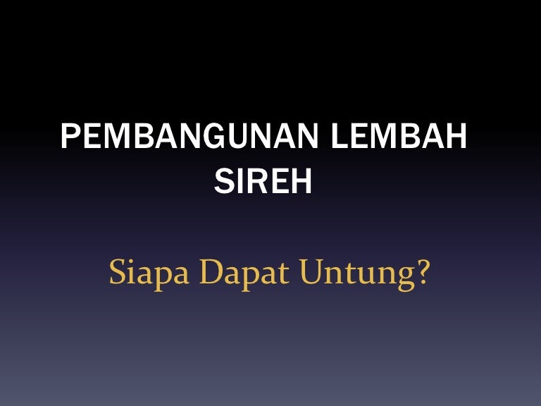 Isu Lembah Sireh