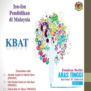 Kemahiran Berfikir Aras Tinggi (KBAT)