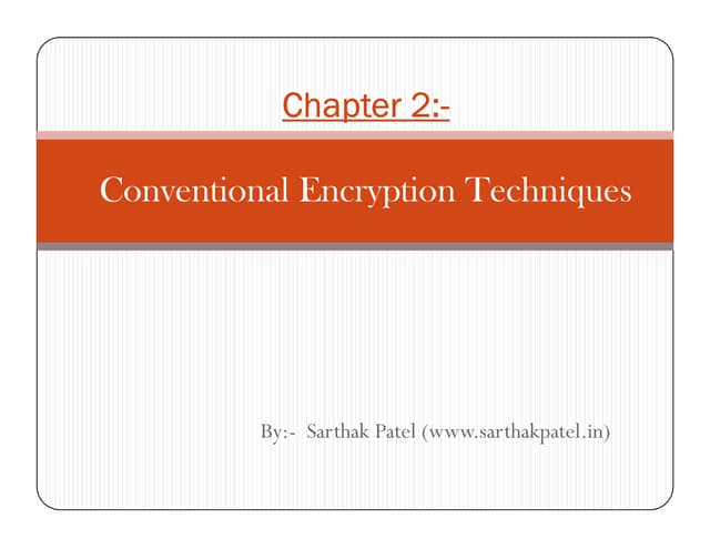 Is unit 2_conventional encryption techniques
