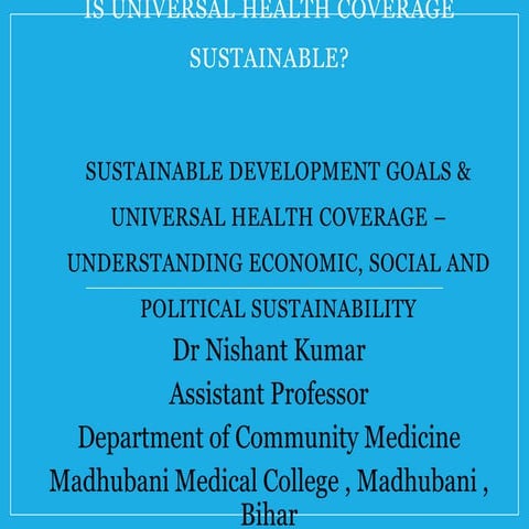 Is universal health coverage sustainable
