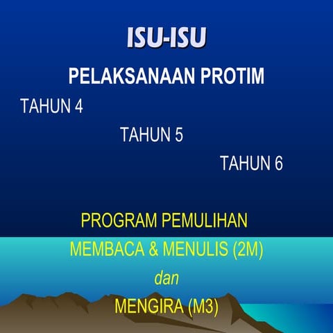 Isu Program PROTIM Pahang 2009 | PPT