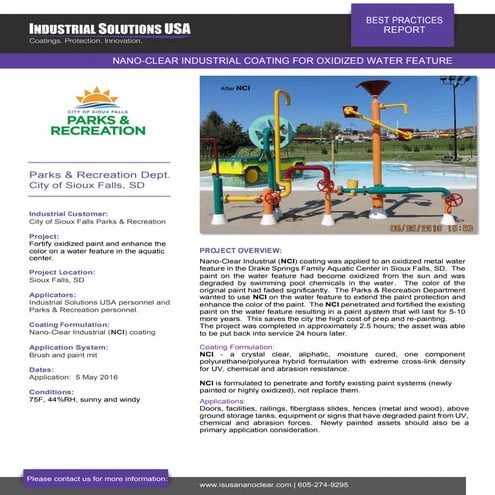 Nano-Clear Protects Water Feature