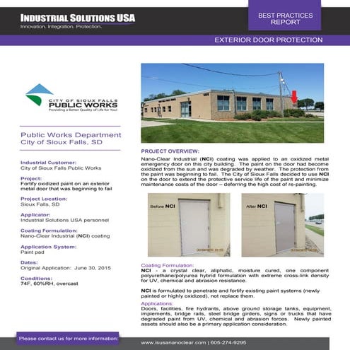 Nano-Clear Industrial is the Maintenance Solution for Exterior Door