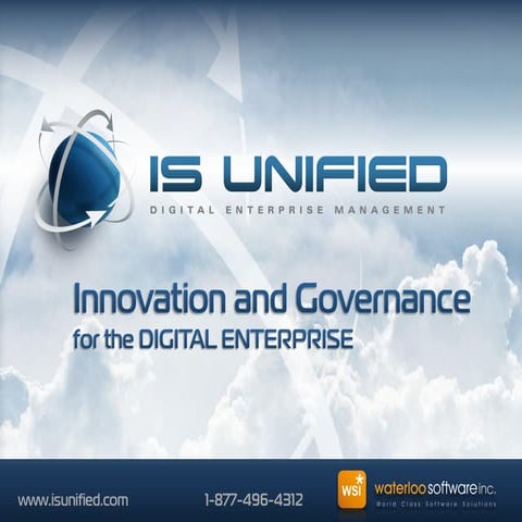 IS Unified "Digital Enterprise Management System" (ERP for IT, ITIL, CMMI,PMI...