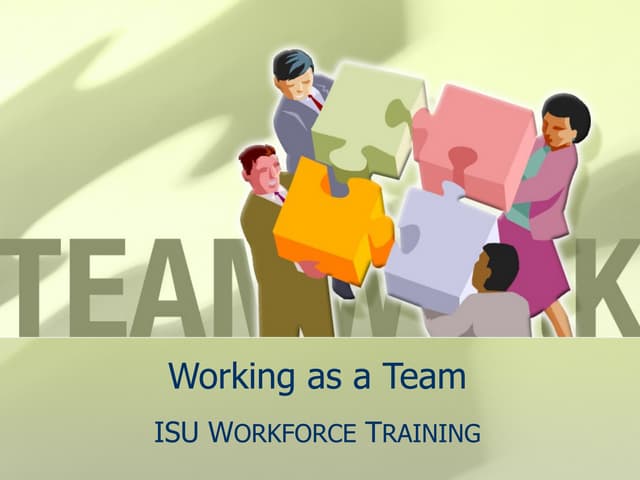 ISU WFT  - Team Building Webinar