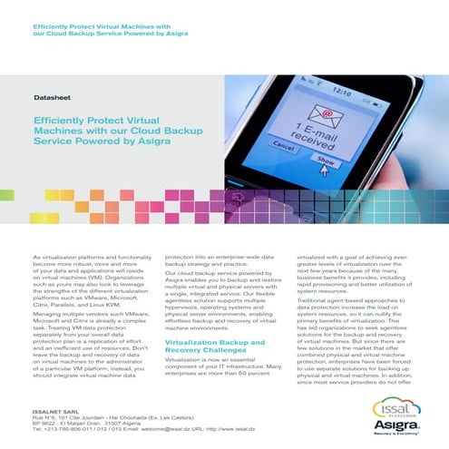 Efficiently protect virtual machines with our cloud backup service powered by...