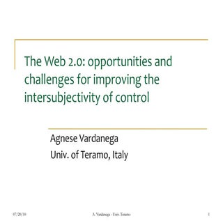 The Web 2.0: opportunities and chal...
