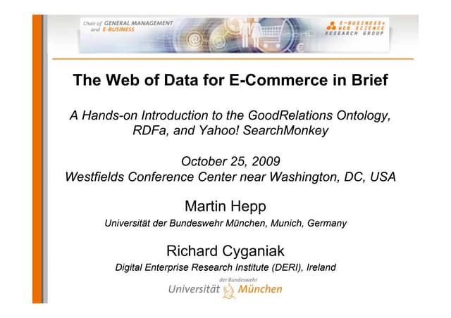 ISWC GoodRelations Tutorial Part 2