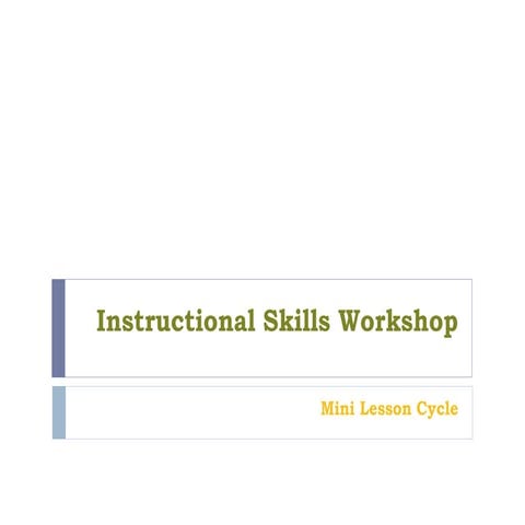 ISW mini lessoncycle