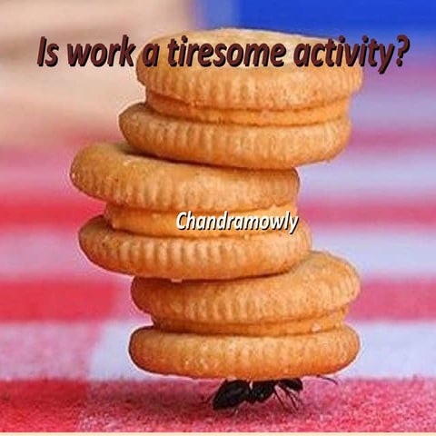 Is work a tiresome activity - chandramowly