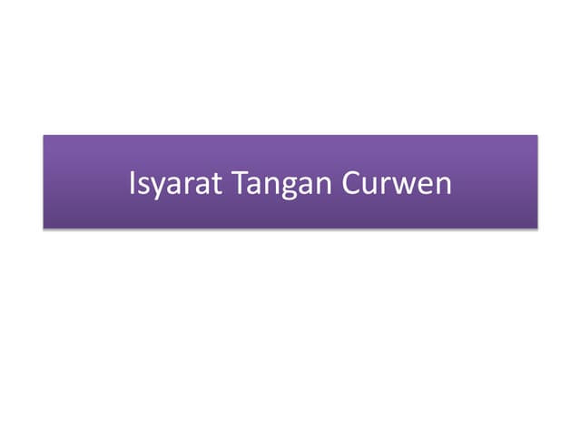 Isyarat Tangan Curwen