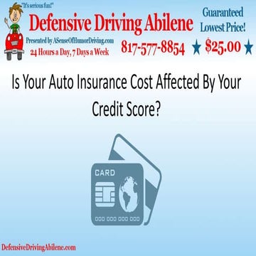 Is your auto insurance cost affected by your credit score