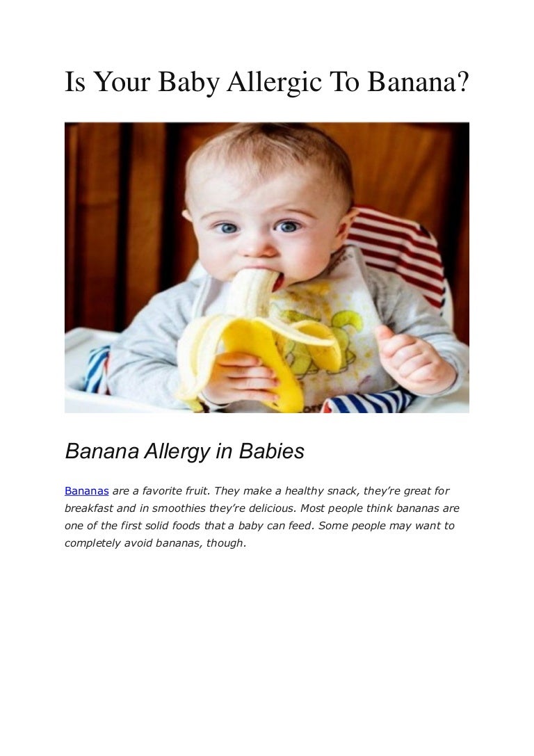 Is Your Baby Allergic To Banana Pdf