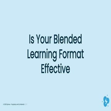 Is Your Blended Learning Format Effective 