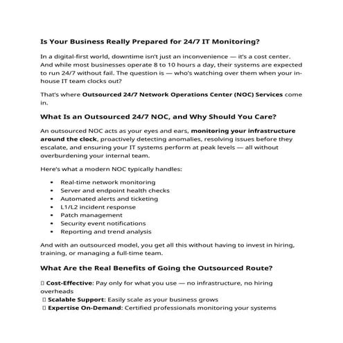 Is Your Business Really Prepared for 24 7 IT Monitoring.docx
