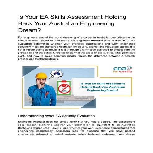 Mastering the Engineers Australia Skills Assessment for Your ...