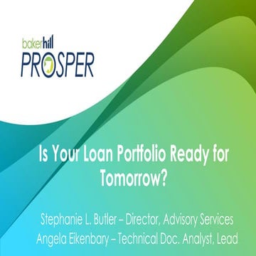 Is Your Loan Portfolio Ready for Tomorrow?